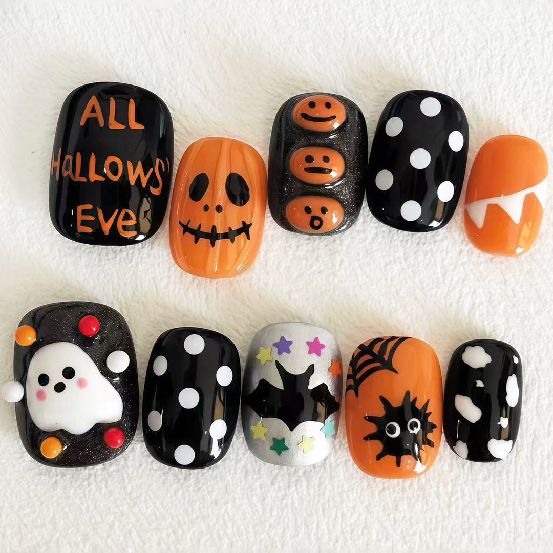Halloween-Themen Press-On Nagelkunstset