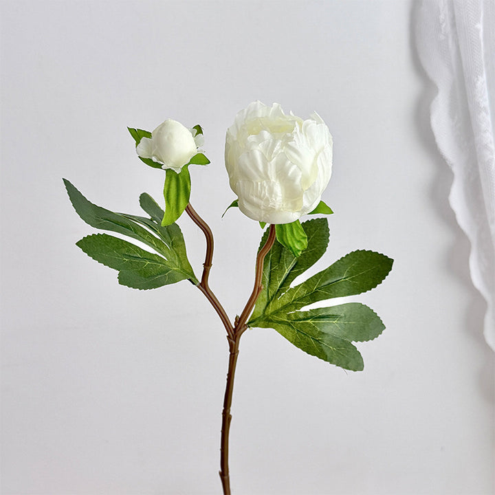 Künstlicher Pfingstrosenstrauß mit zarten Blüten und Blättern Karnz