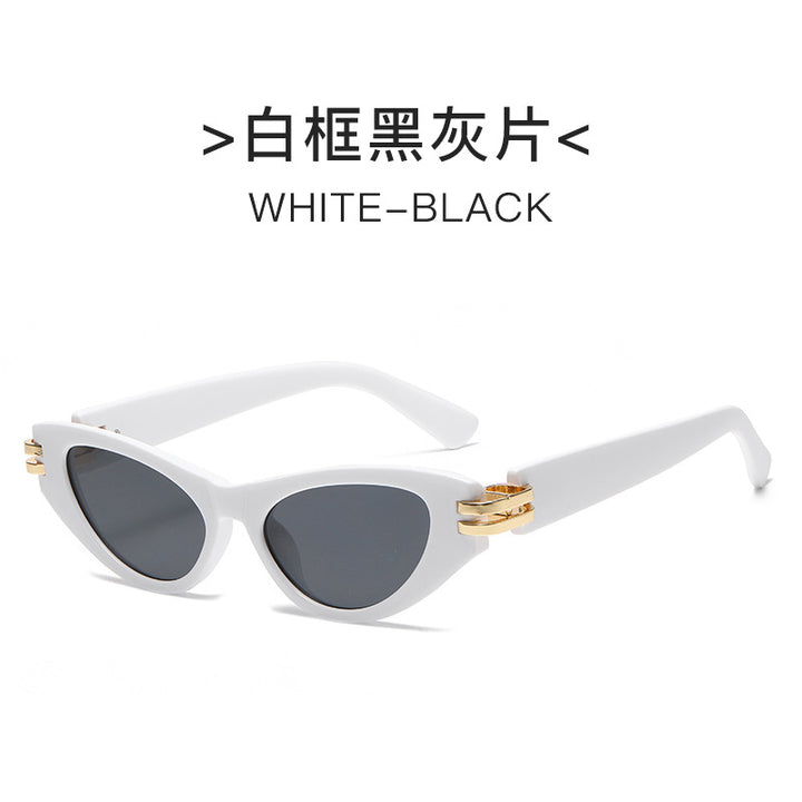 Damen Cat-Eye Sonnenbrille mit luxuriösem Rahmen und verspiegelten Gläsern Karnz