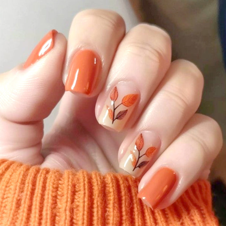 Herbst-Themen Press-On Nagelkunst Set Karnz