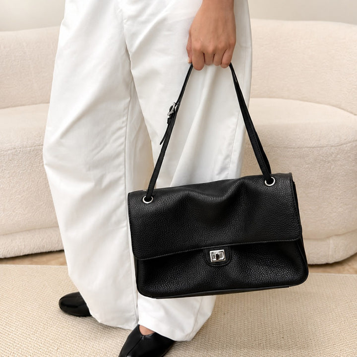 Elegante Leder Schulterhandtasche