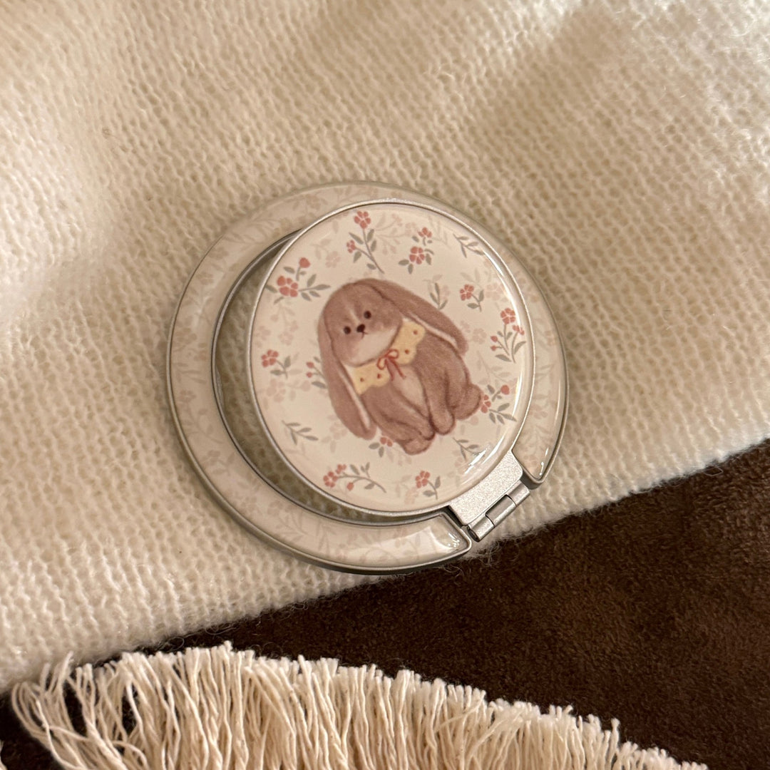 Verspielter Handspiegel mit Kaninchenmotiv Karnz