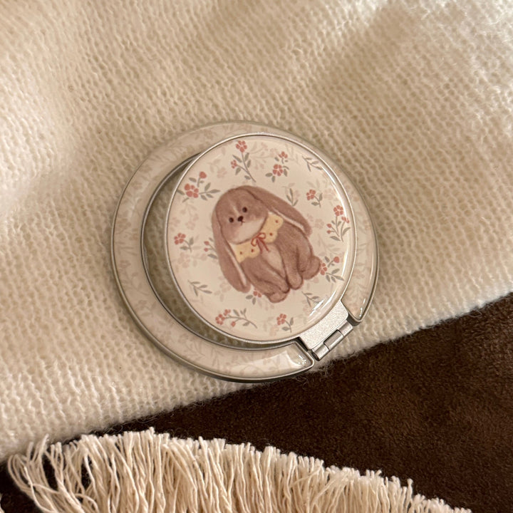 Verspielter Handspiegel mit Kaninchenmotiv Karnz