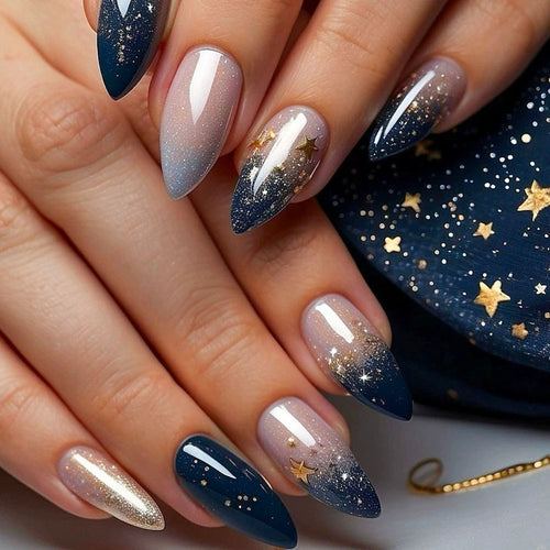 Sternen Nacht Press-On Nageldesign