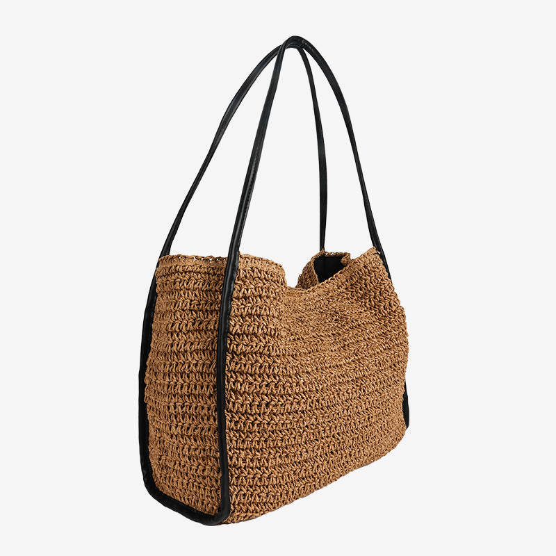 Damen Handtasche aus hochwertigem geflochtenem Naturmaterial Karnz