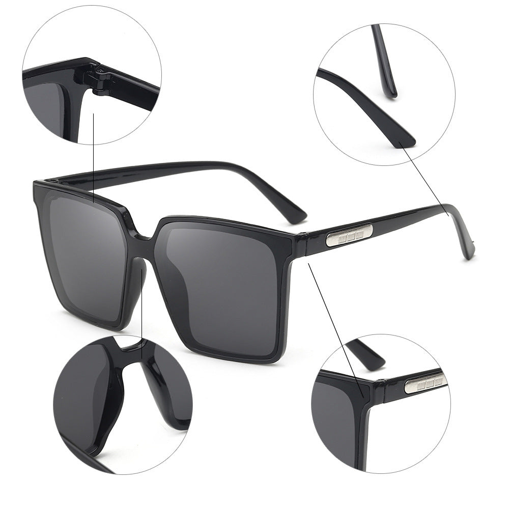 Damen Trendige quadratische Sonnenbrille Karnz