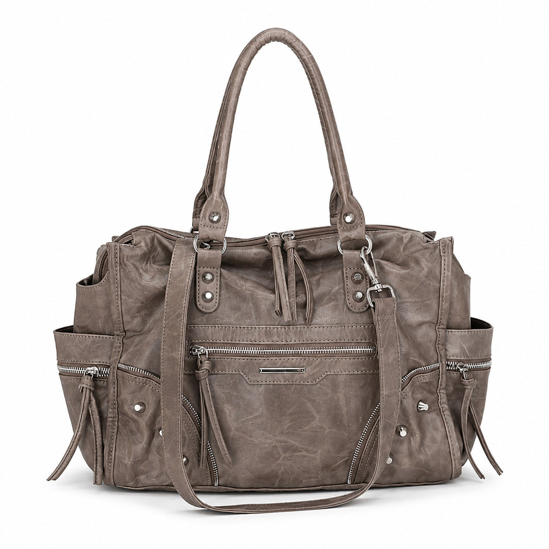Multi-Pocket Vintage Leder Tasche