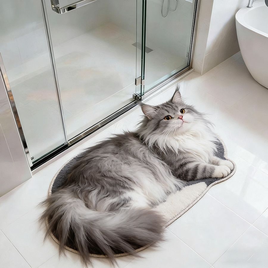 Katzenförmige Badmatte Karnz