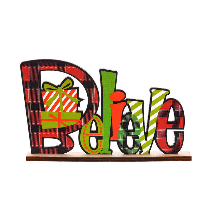 Dekoratives Weihnachts Tisch Block Schild Karnz