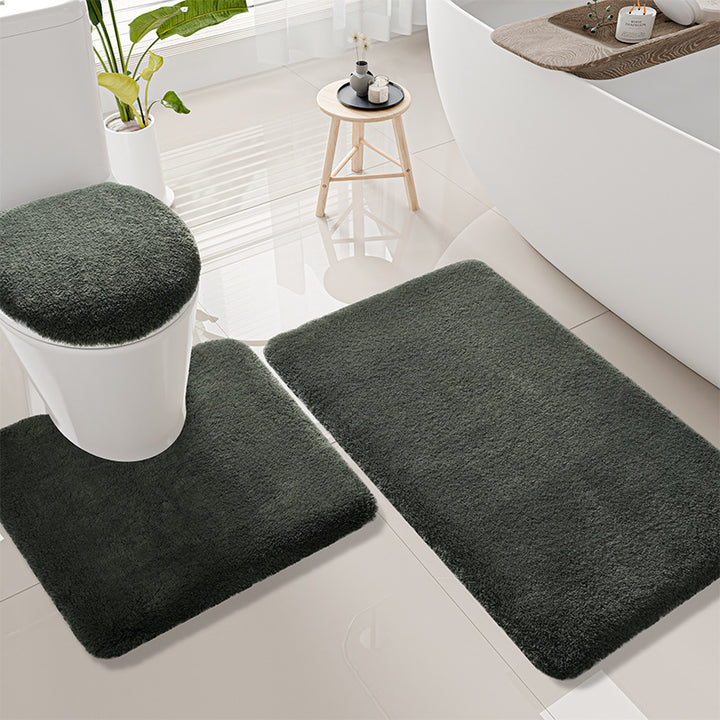 Plüsch Badezimmermatte Set