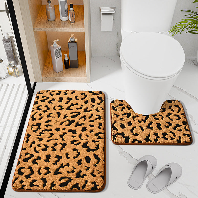 Luxuriöser weicher Leopardenmuster-Badetuch-Set