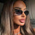 Damen elegante ovalförmige Sonnenbrille mit modischem Metallrahmen Karnz