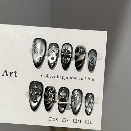 Gothic-Themen Press-On Nagelkunst Set