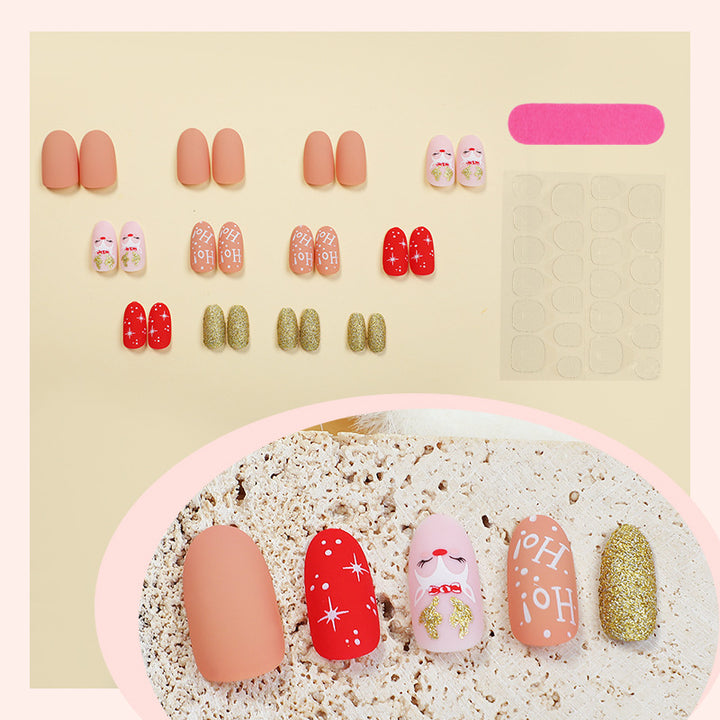 Kreatives Kunstnagelset mit festlichen Motiven Karnz