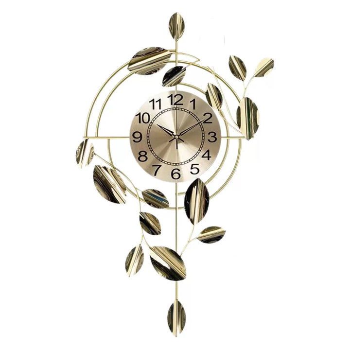 Dekorative Wanduhr mit Blattdesign Karnz