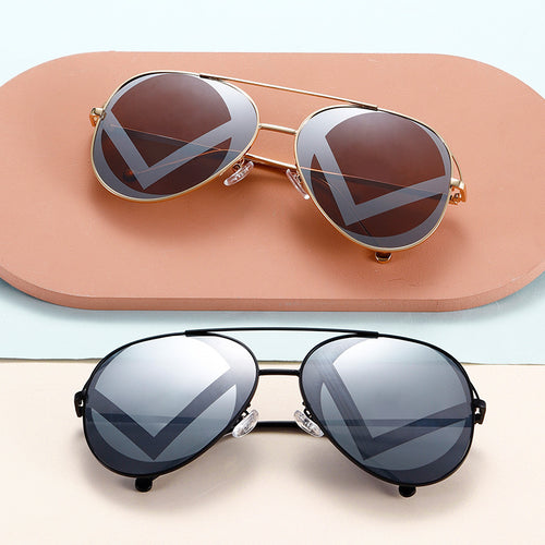 Damen modische geometrische Sonnenbrille Karnz