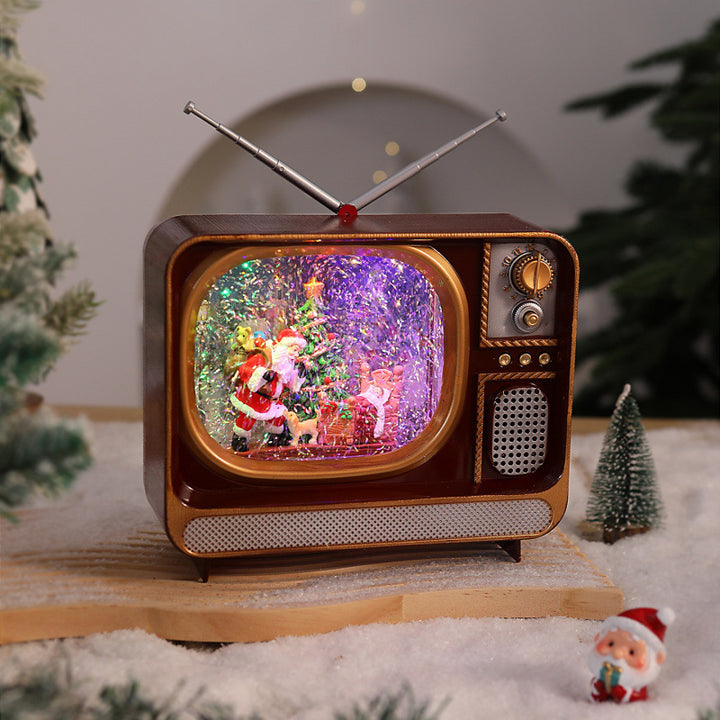 Nostalgische Weihnachts-TV Dekoration Karnz
