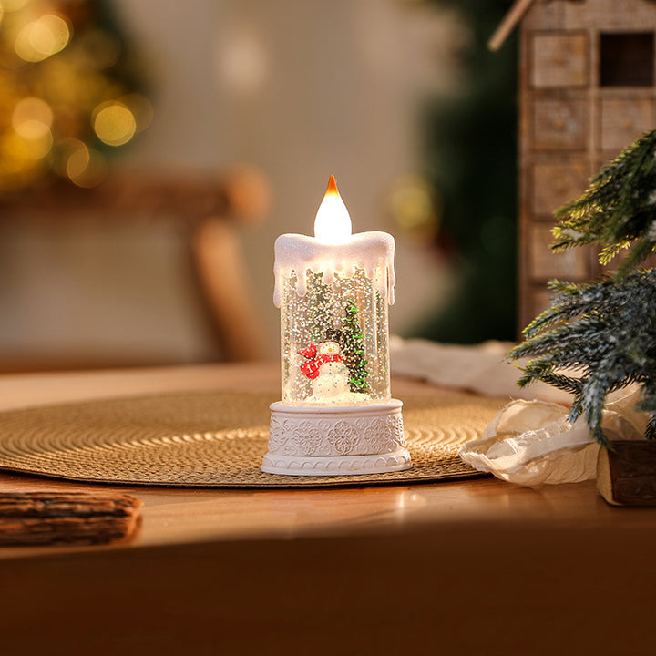 Weihnachtslichte Laterne mit beweglichem Santa-Motiv Karnz