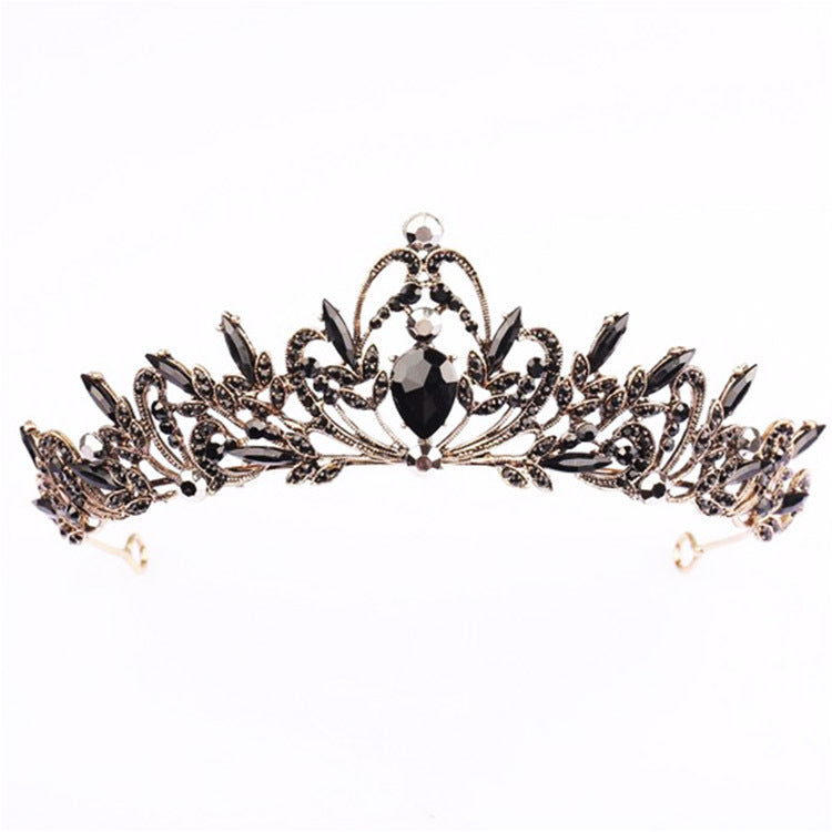 Damen Elegante Haarkrone mit filigranen Kristallverzierungen Karnz