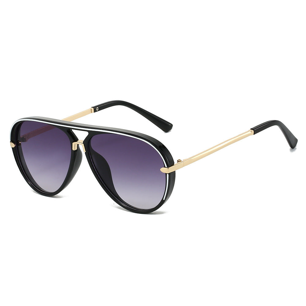 Elegante Aviator-Sonnenbrille mit goldenen Akzenten Karnz