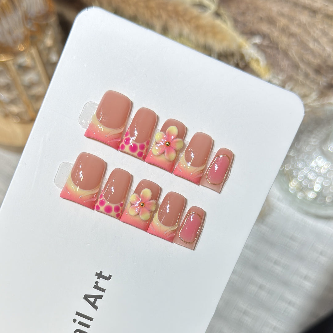 Blumen Design Press-On Nagelset Karnz