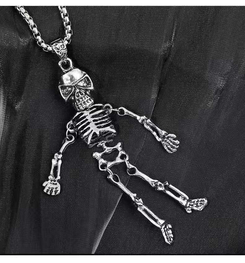 Skeleton Anhänger Halskette Karnz