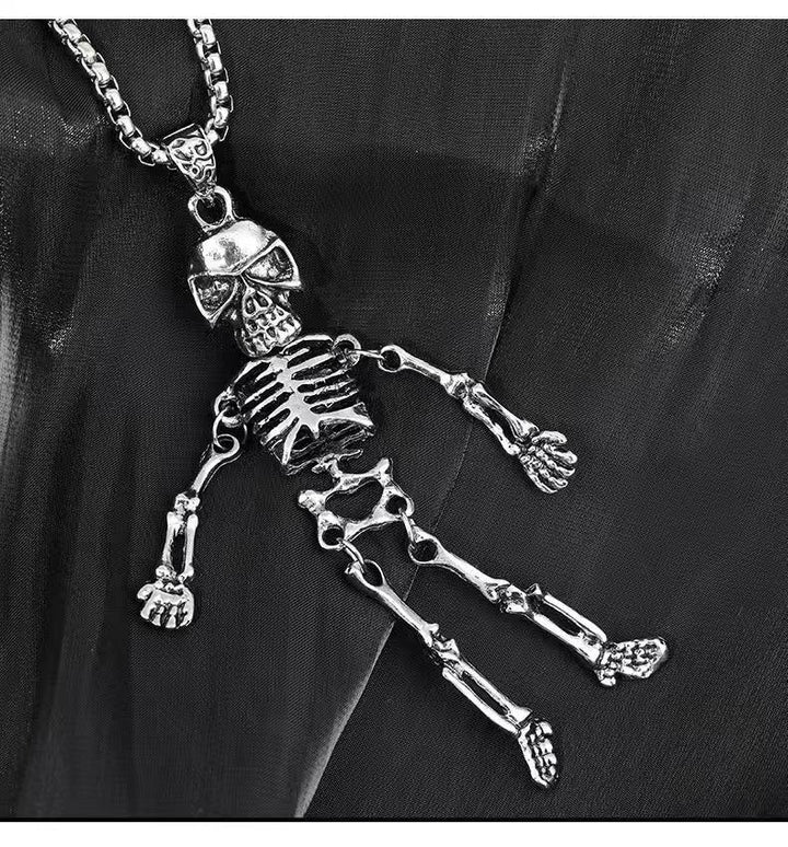 Skeleton Anhänger Halskette Karnz