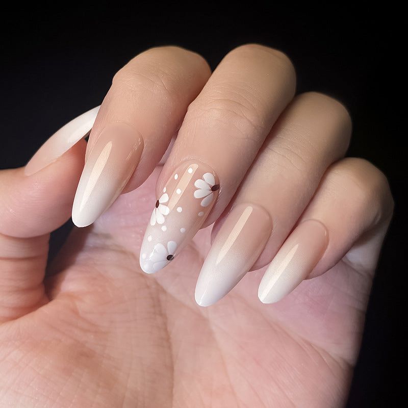 Floral Ombre Press-On Nagelkunst Karnz