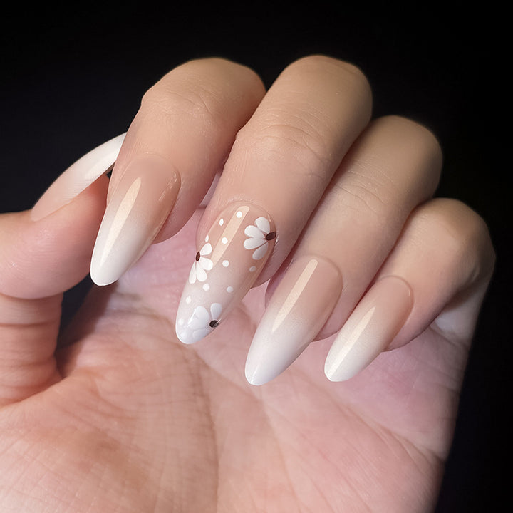 Floral Ombre Press-On Nagelkunst Karnz