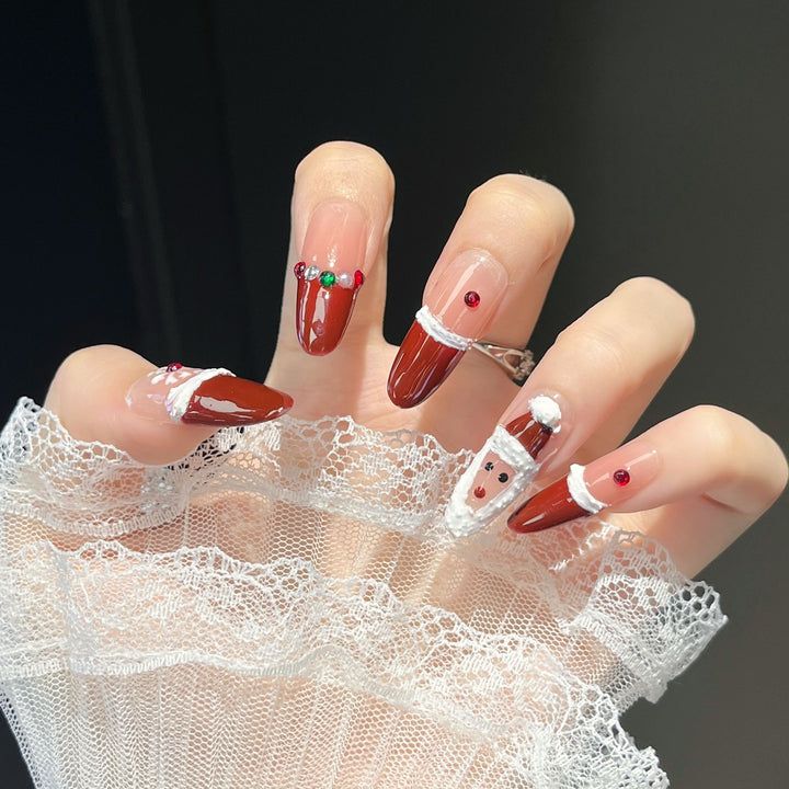 Festliche Charakter-Themen Presse-auf-Nagelkunst Karnz