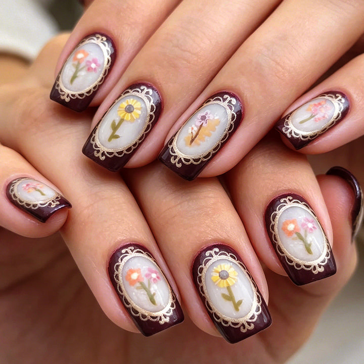 Blumen Art Gel Nagel Set Karnz