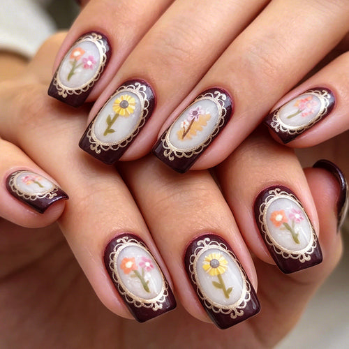 Blumen Art Gel Nagel Set Karnz