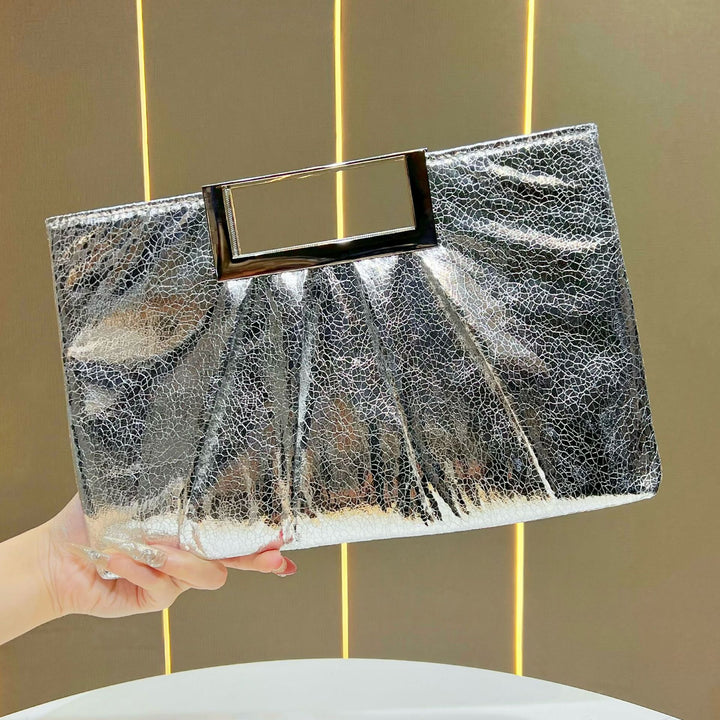 Stylische Plissierte Clutch-Tasche