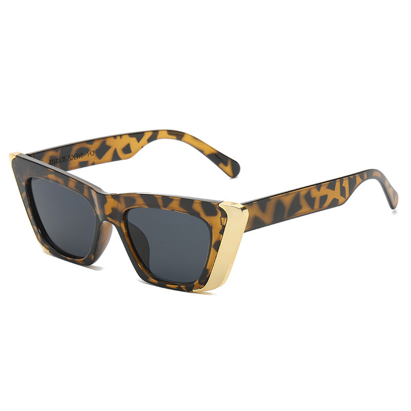 Damen modische Sonnenbrille mit eckigem Rahmen und luxuriösem Innenfutter Karnz