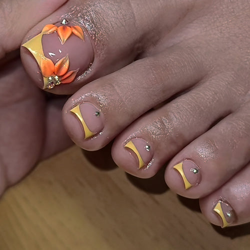 Floral Design Press-On Nail Art Set Karnz