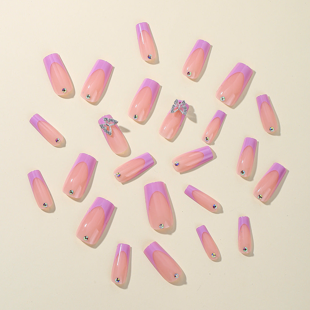 Elegante Schmetterlings-inspirierte Acryl-Nagelkunst-Erweiterungen Karnz