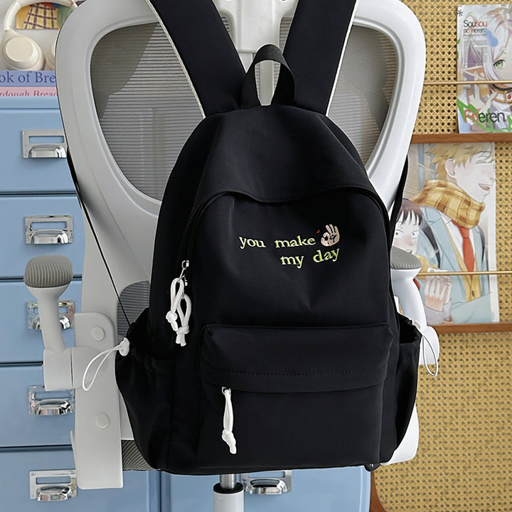 Lässiger bestickter Mini-Rucksack Karnz