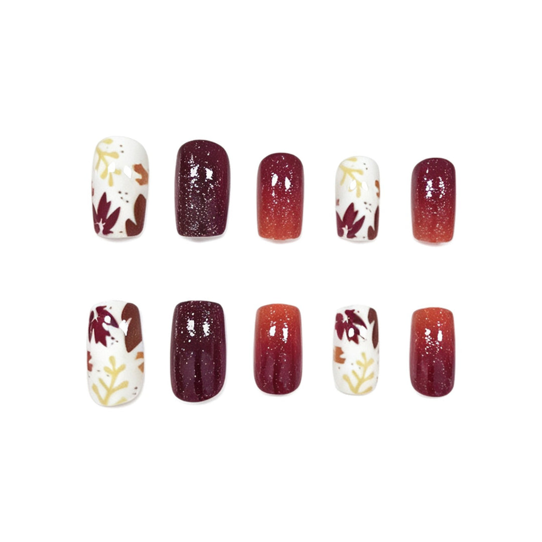 Herbst-inspirierte Nagelkunst-Verstärkungen Karnz