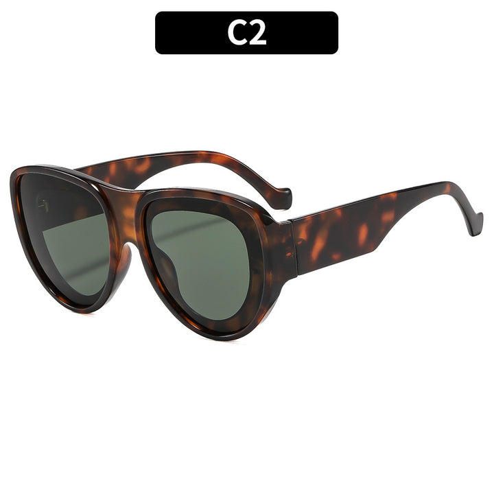 Vintage-inspirierte Übergroße Katzenaugen-Sonnenbrille