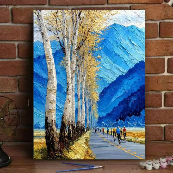 Texturiertes Landschafts-Kunstdruck Karnz