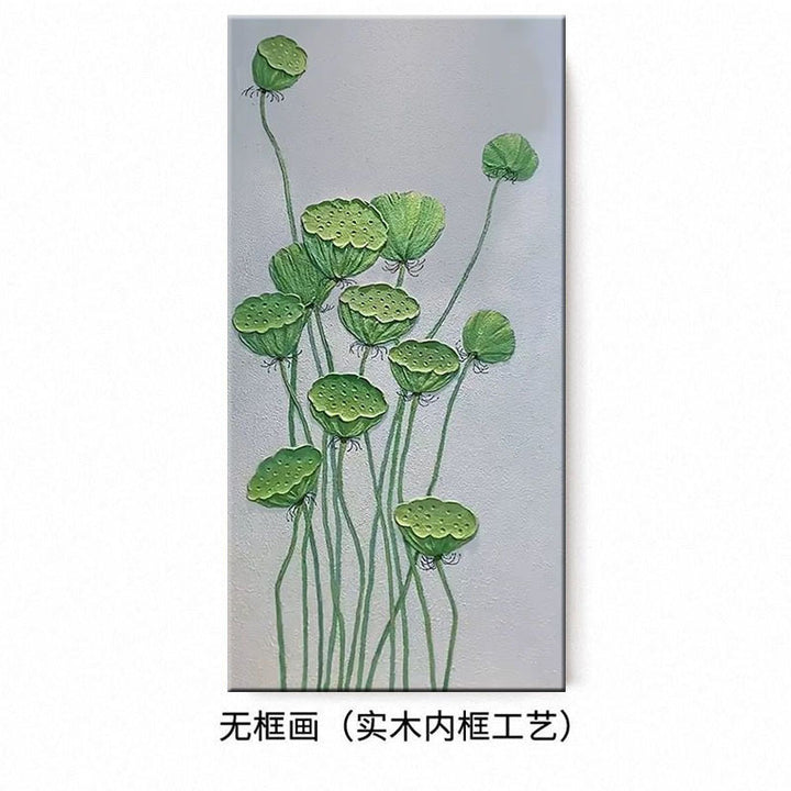 Elegante botanische Relief-Wandkunst
