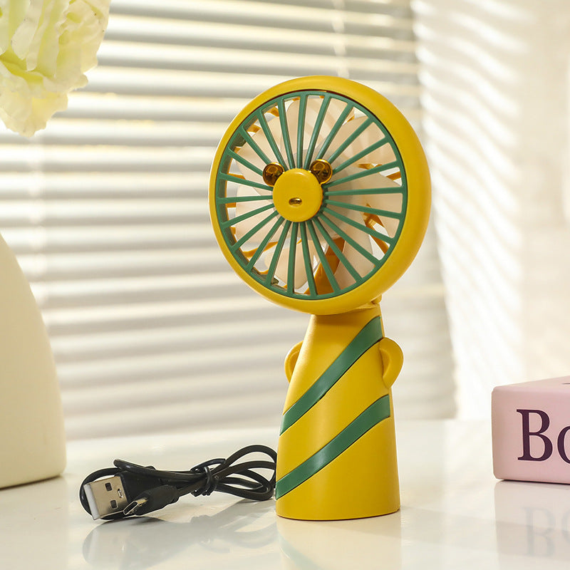Damen Tragbarer USB Handventilator mit ergonomischem Design und integrierter LED-Beleuchtung Karnz