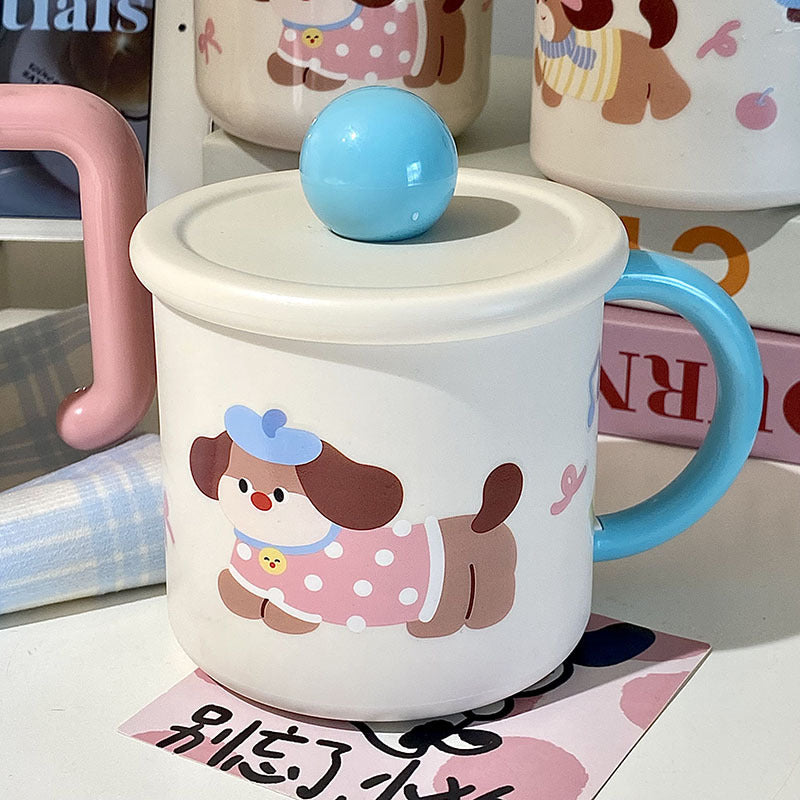 Kaffeebecher mit Verspieltem Hundemotiv Karnz