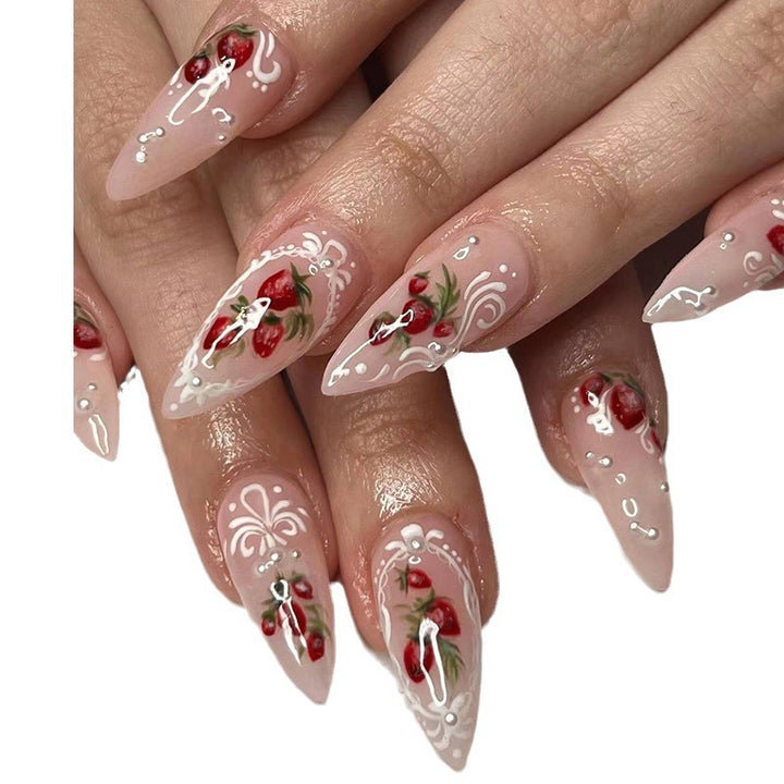 Dekorative Stiletto Nagelkunst Extensions