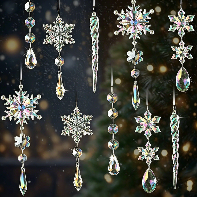 Kristall Schneeflocken Ornament Set