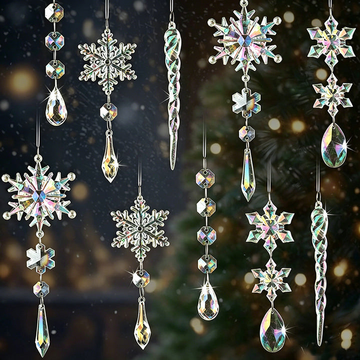 Kristall Schneeflocken Ornament Set