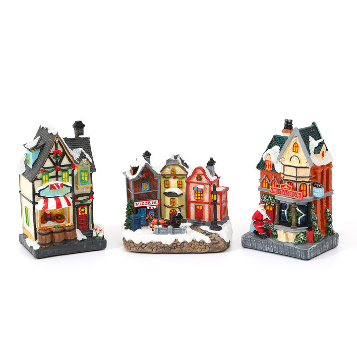 LED Beleuchtete Weihnachts-Candy-Shop-Figurine Karnz