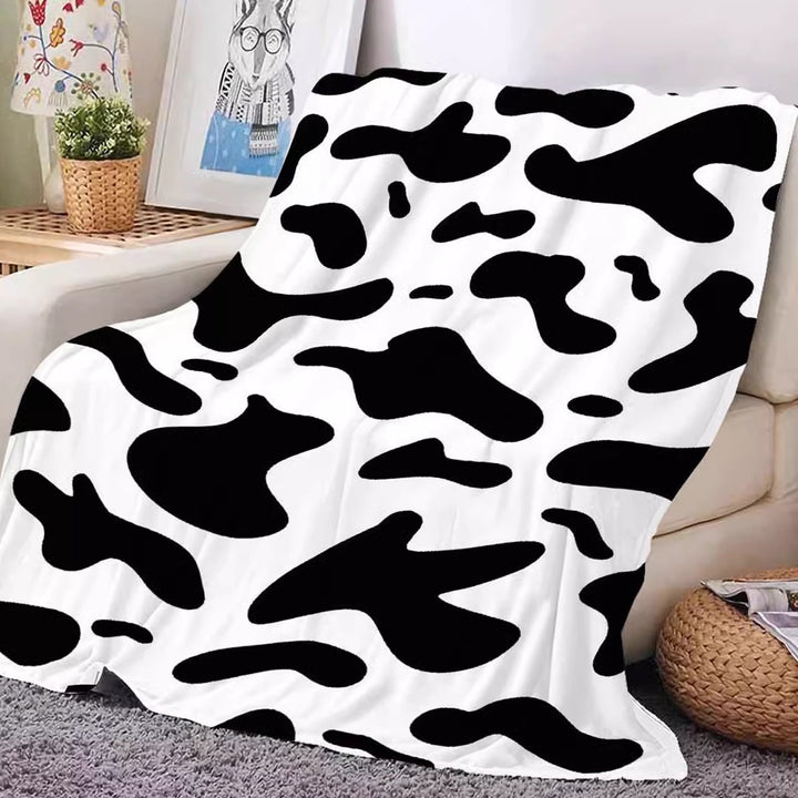 Gemütliche Kuhmotiv-Fleece-Decke