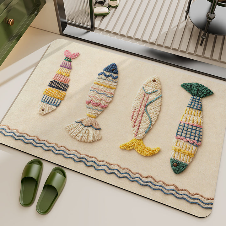 Verspielter tierisches Thema Teppich