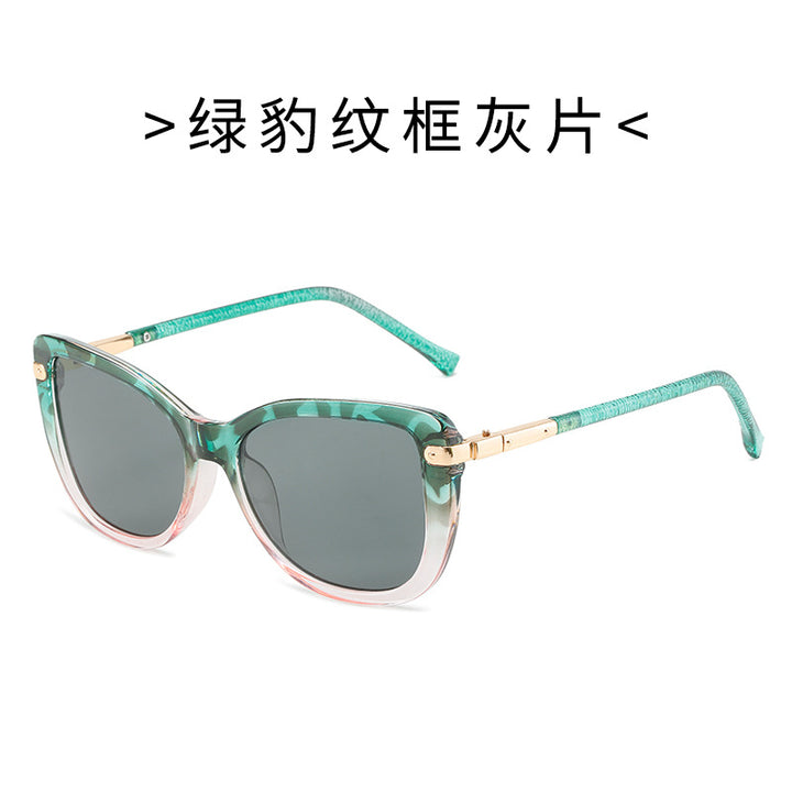 Damen Modische Katzenaugen-Sonnenbrille mit luxuriösem Rahmen Karnz